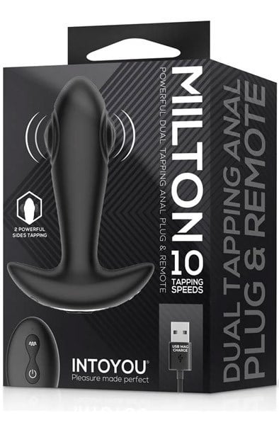 Milton Dual Tapping Anal Plug With Remote