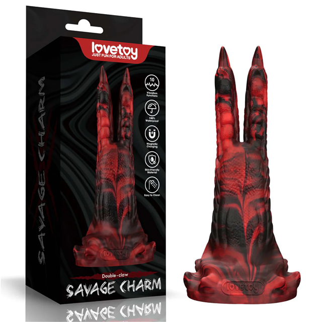 Monster Savage Double Claw Vibrating Dildo