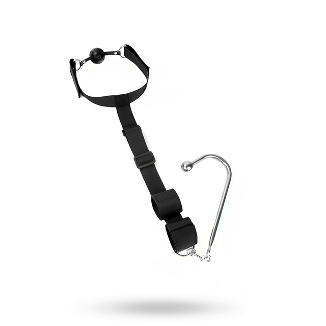 Mouth Gag With Cuffs & Anal Hook