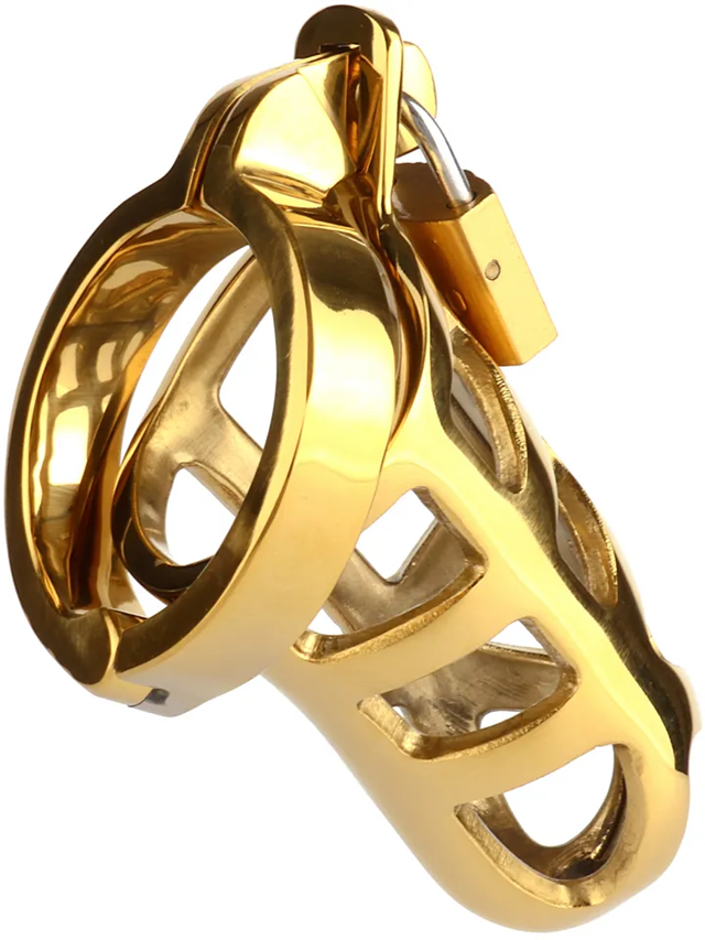 Mr. Steel Brutal Chastity Cage Gold