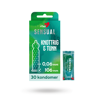 Sensual (näkken) - Knottrigt Tunn Kondom - 30 Pack