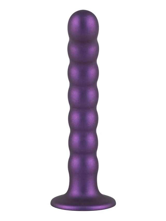 Pegging Dildo Metallic Purple 17 cm