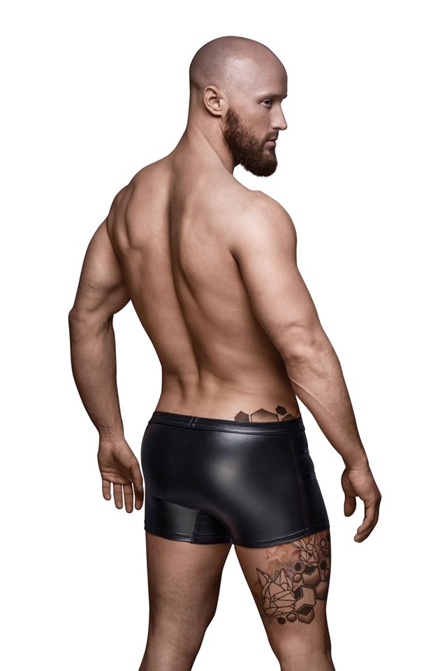 H006 Men Shorts PVC Black