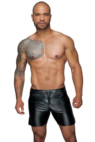 H061 Powerwetlook Shorts Black