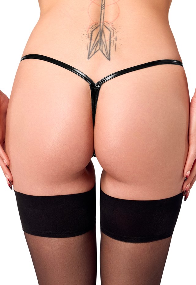 P014 Dominae PVC Panty With Silver Clasp