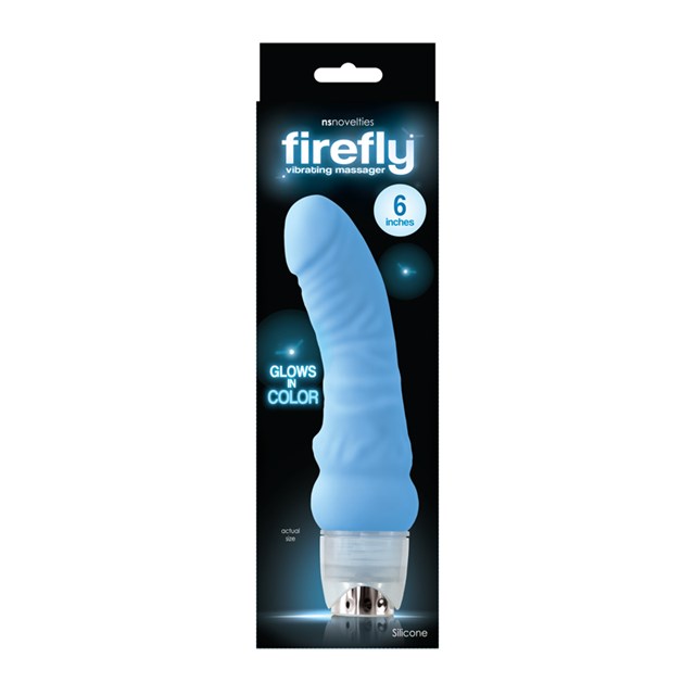 Firefly Självlysande Vibrator 15cm - Blå