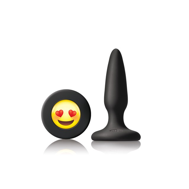 Moji's ILY Svart Mini Silikon Plug med Emoji