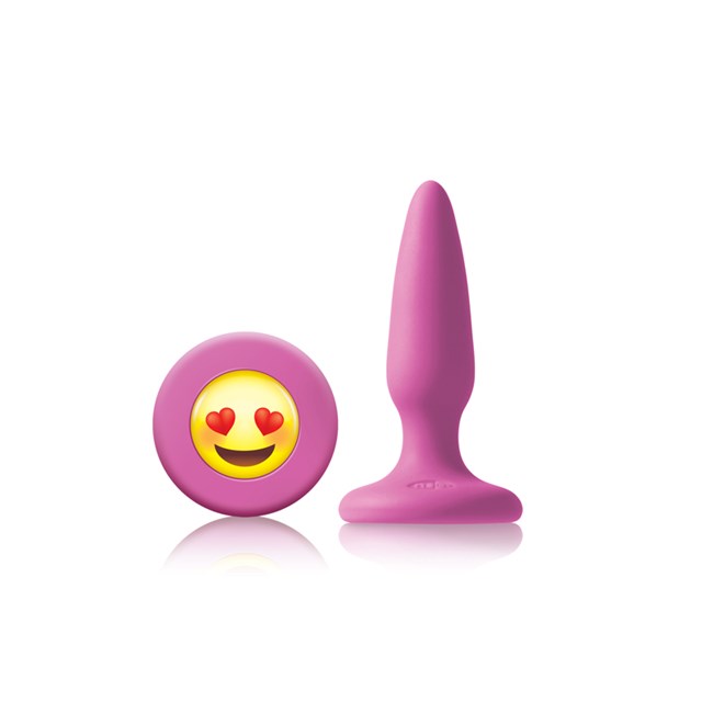 Moji's ILY Rosa Mini Silikon Plug med Emoji