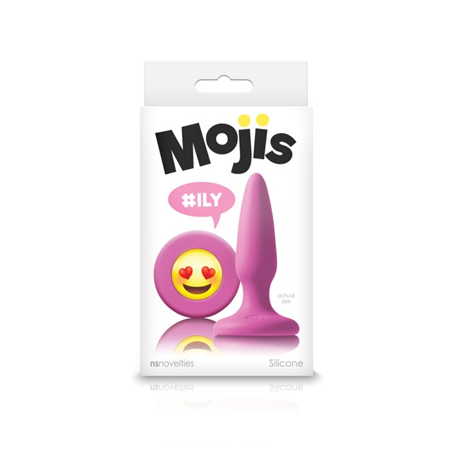 Moji's ILY Rosa Mini Silikon Plug med Emoji