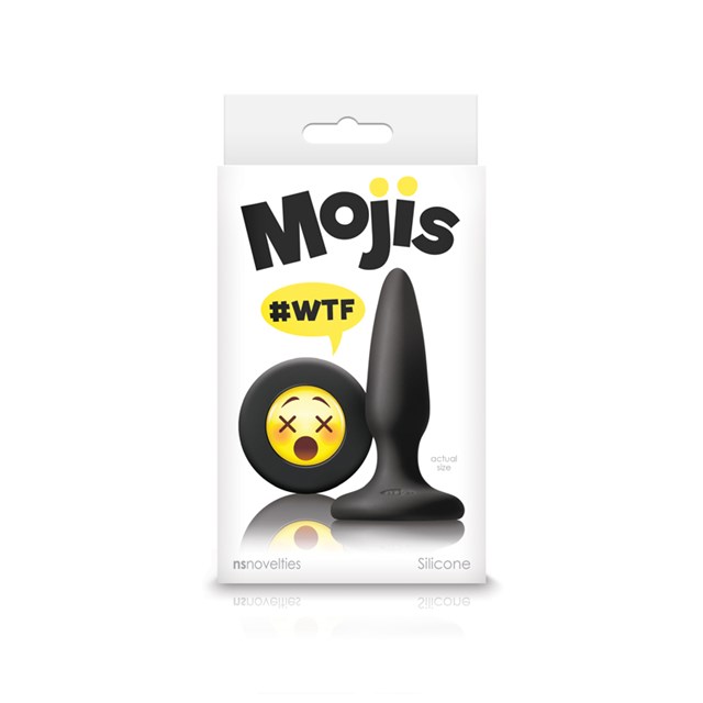 Moji's WTF Svart Mini Silikon Plug med Emoji