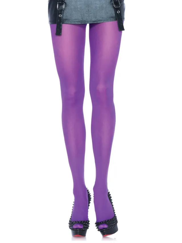 Nylon Opaque Pantyhose Purple