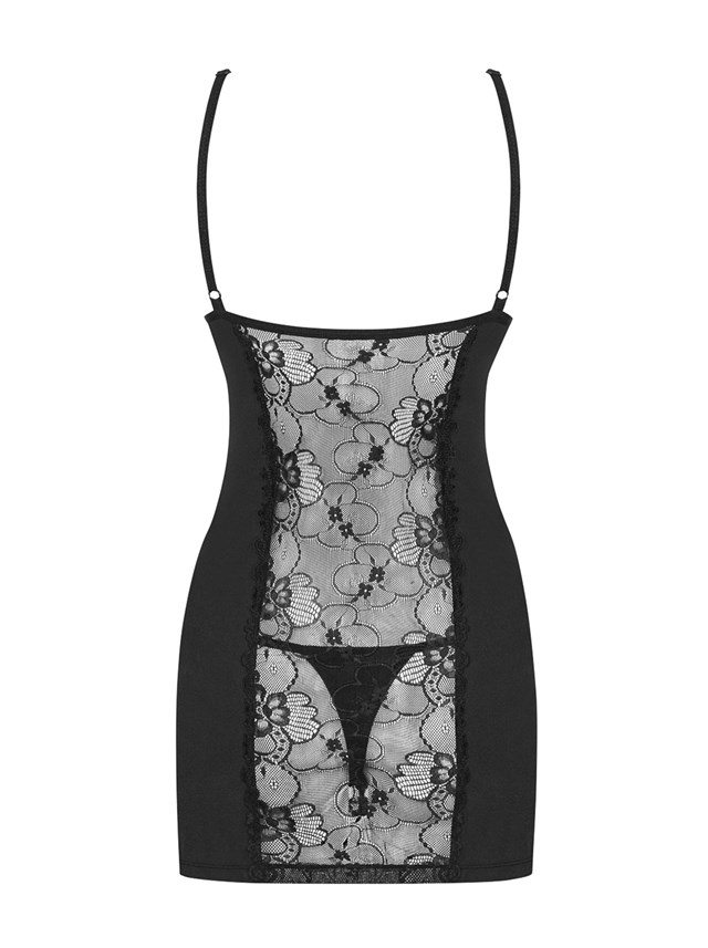 Heartina Black - Chemise och Stringtrosa