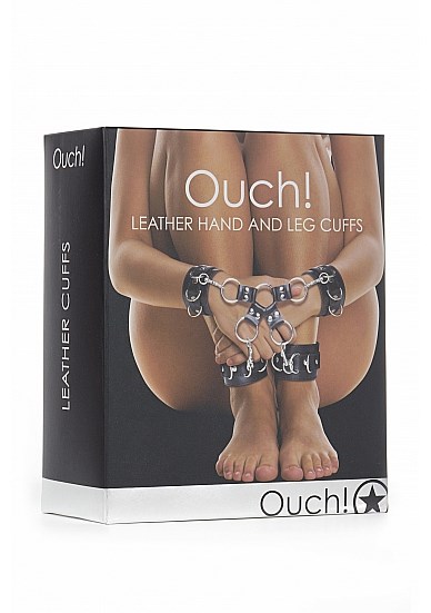 Ouch Leather Hand & Legcuffs