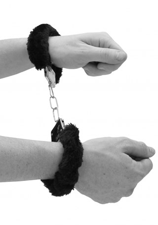 Beginner's Furry Hand Cuffs With Quick-release Button