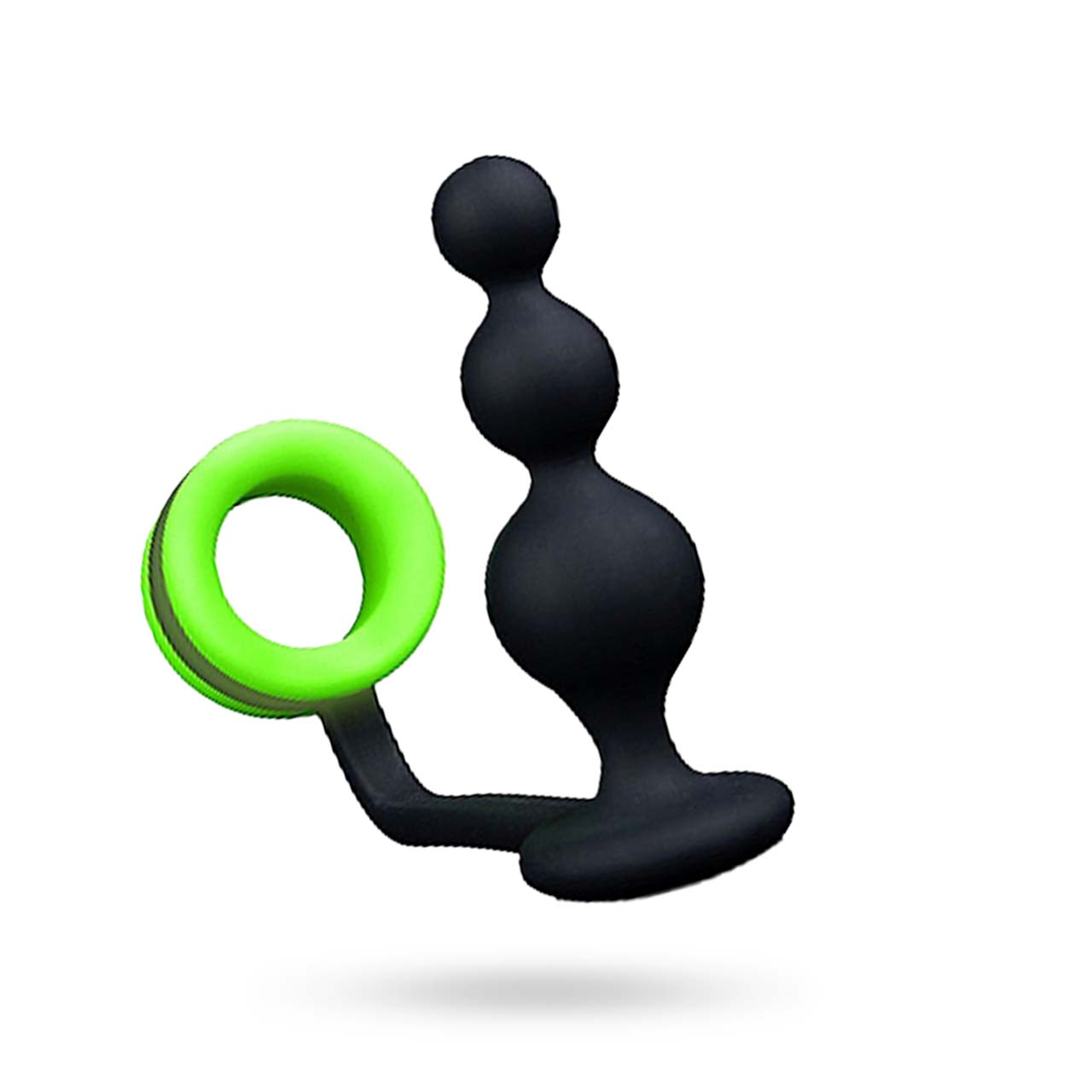 Beads Butt Plug with Cock Ring - Glow in the Dark