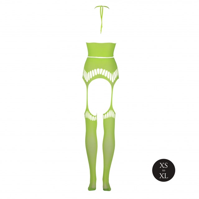 Grönt 2-delat set med Crop Top & Stockings