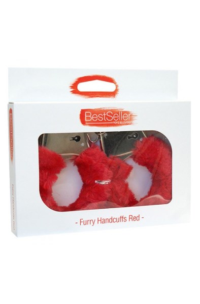 TOYZ4LOVERS Furry Handcuffs Red