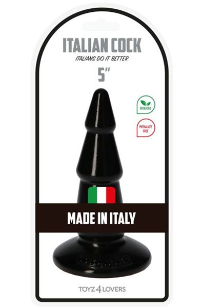 TOYZ4LOVERS Italian Cock Anal Plug 13 cm - Svart