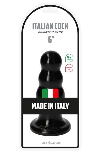 TOYZ4LOVERS Italian Cock Anal Plug 15 cm - Svart