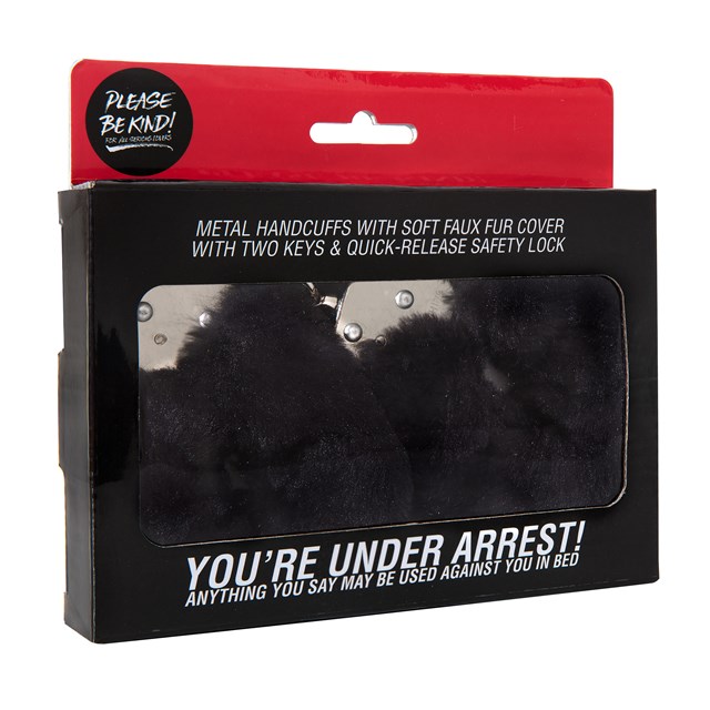 You're Under Arrest! - Black Furry Cuffs
