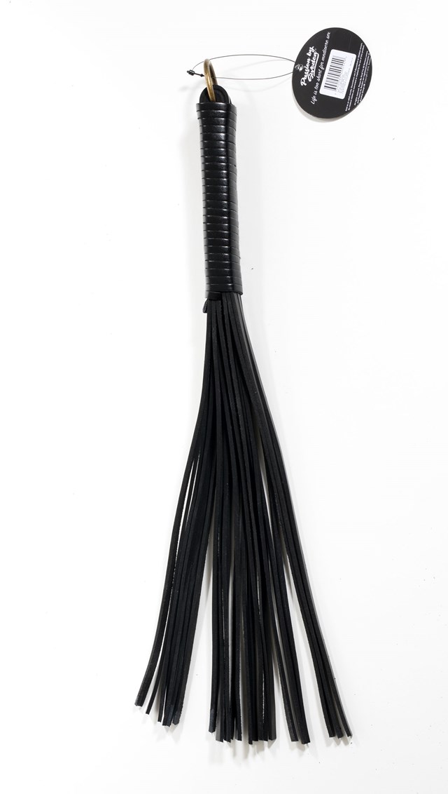 & Submit to Me Black Leather Flogger