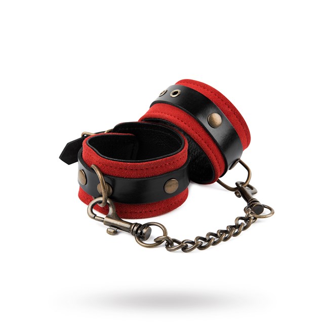 & Restrain Me - Luxury Red Suede Wrist Cuffs
