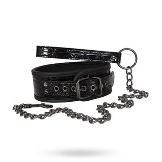 Diabolique Black - Halsband Med Koppel