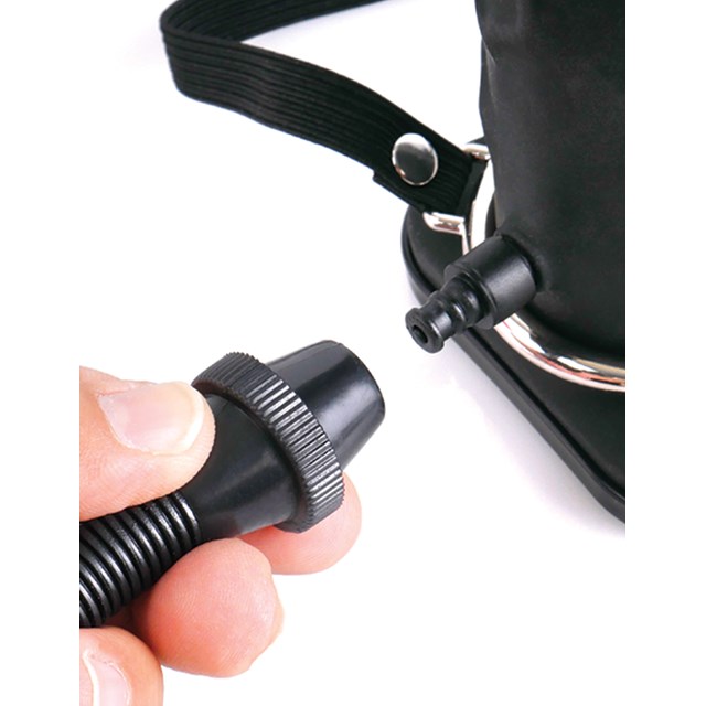 20.3cm Inflatable Vibrating Hollow Silicone Strap-On