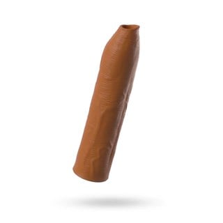 Uncut Silicone Penis Enhancer - Tan