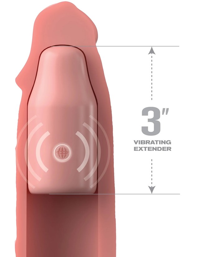 3" Vibrating Mega X-tension with Remote - Light