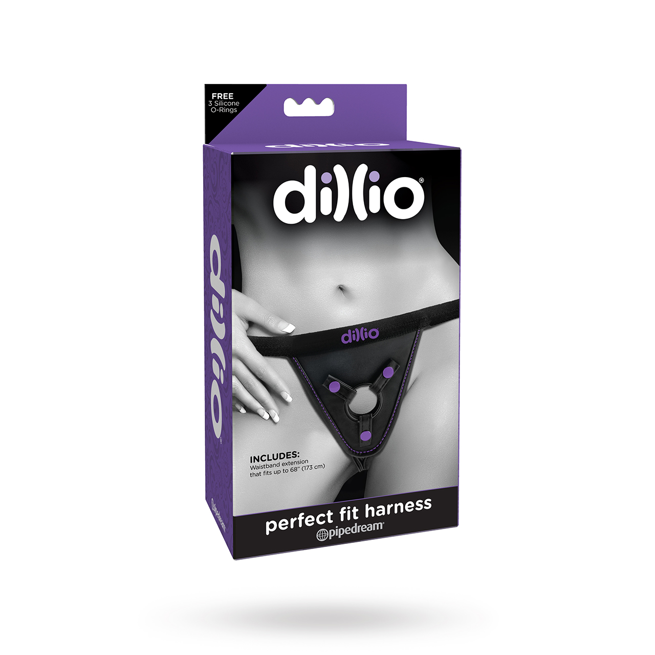 Dillio Perfect Fit Harness - Black/Purple