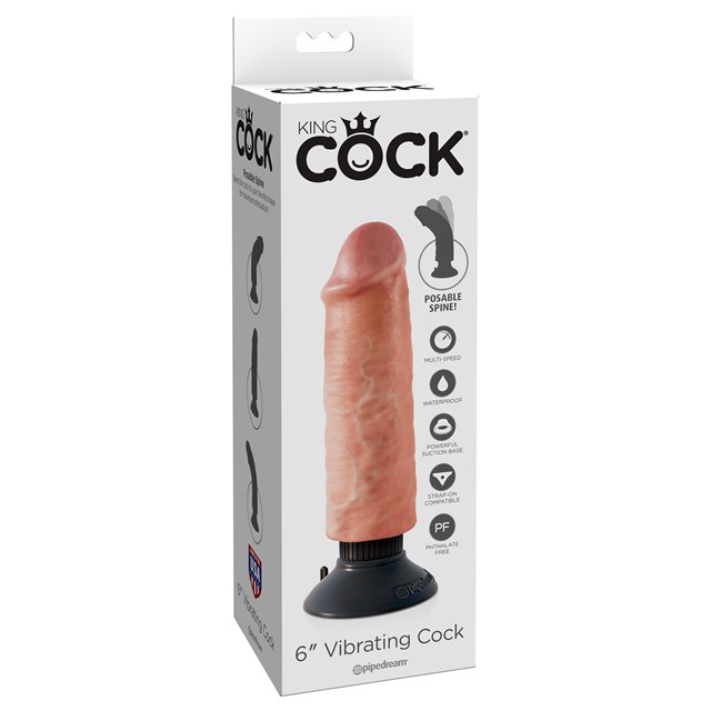Vibrerande Dildo 20cm - Ljus Hudfärg