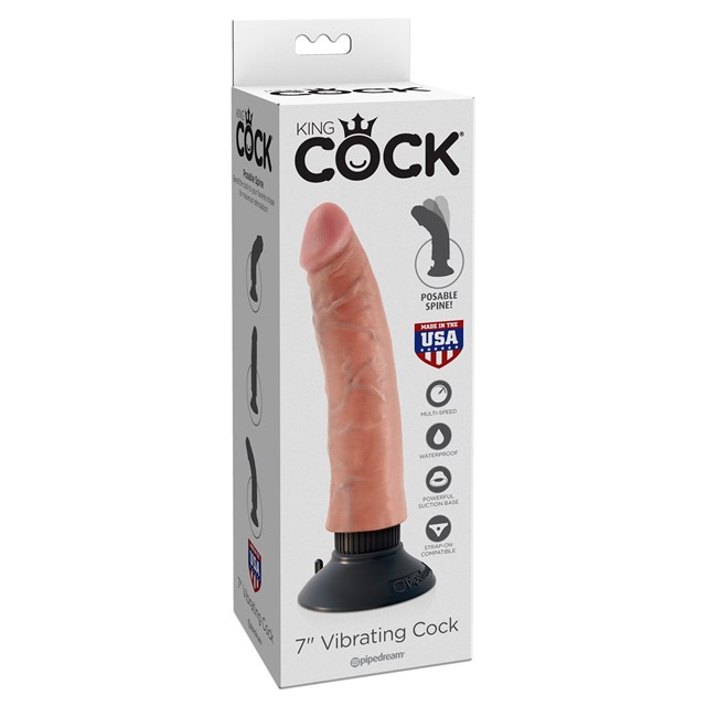 Vibrating Cock 17.8cm - Flesh
