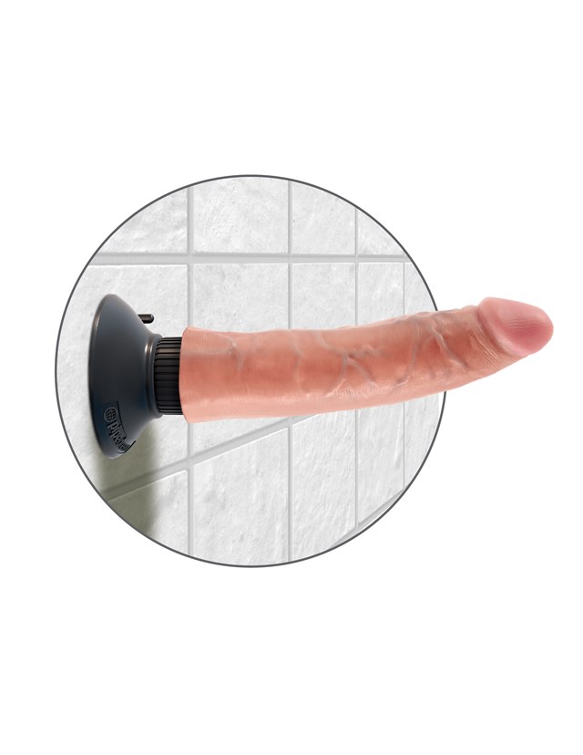 Vibrerande Dildo 22 cm - Ljus Hudfärg