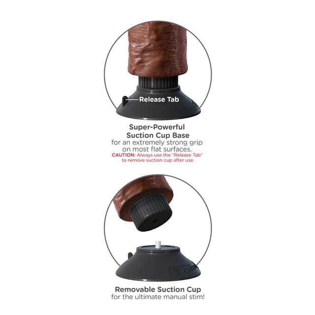 King Cock Vibrating with Balls 25.4cm - Brown
