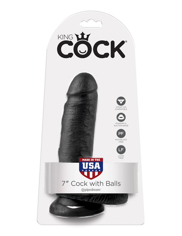 Cock with Balls 18cm - Black