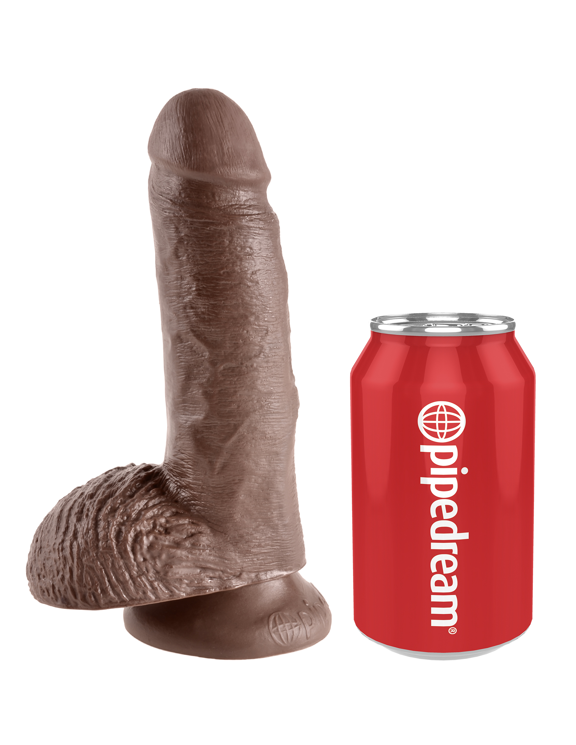Cock with Balls 18cm - Brown