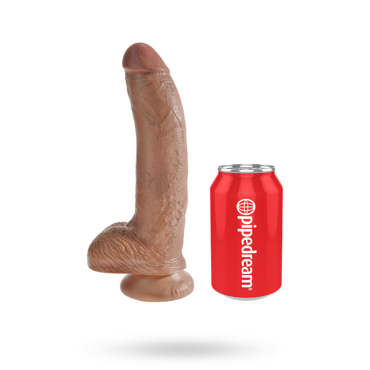 Dildo med Pung 26 cm - Solbränd
