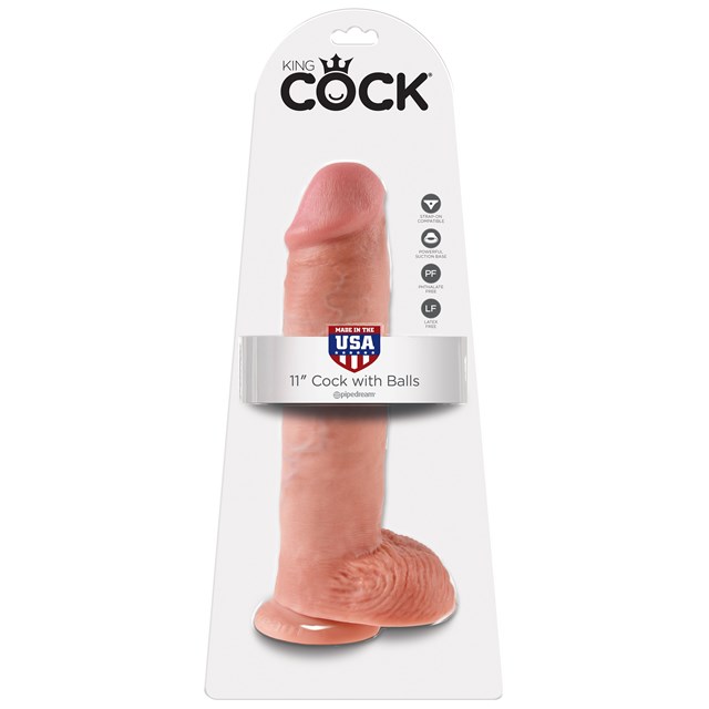 Dildo med Pung 29.5 cm - Ljus Hudfärg