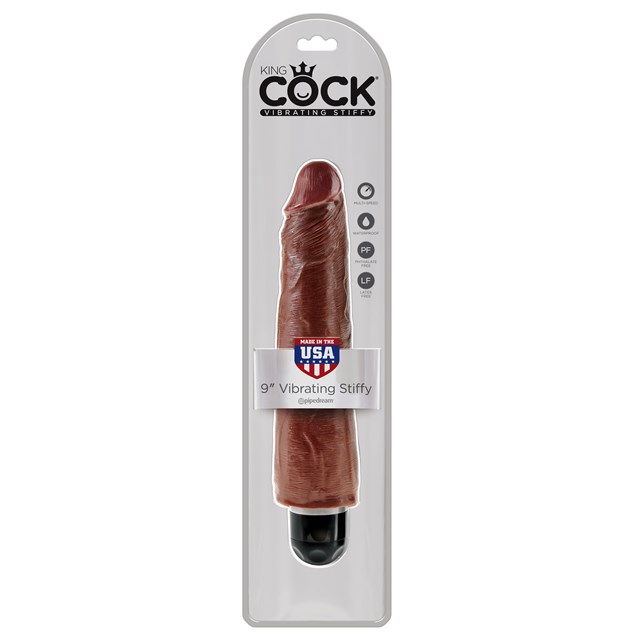 King Cock 9" Stiffy - Brown