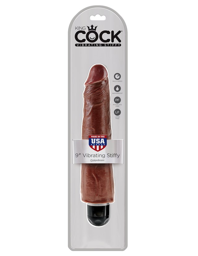 Stiffy 23 cm Vibrerande Dildo - Brun