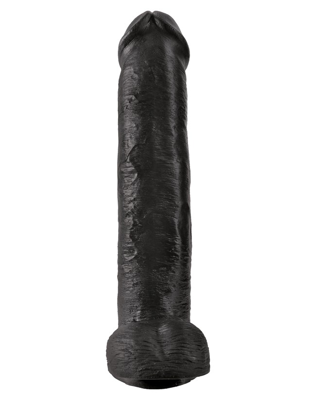 Dildo med Pung 42 cm - Svart