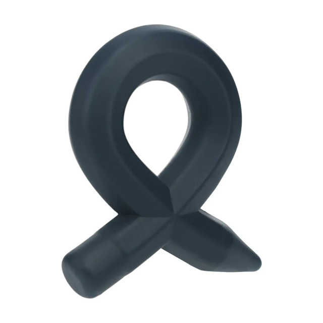 Pencil Liquid Silicone Cockring - Black