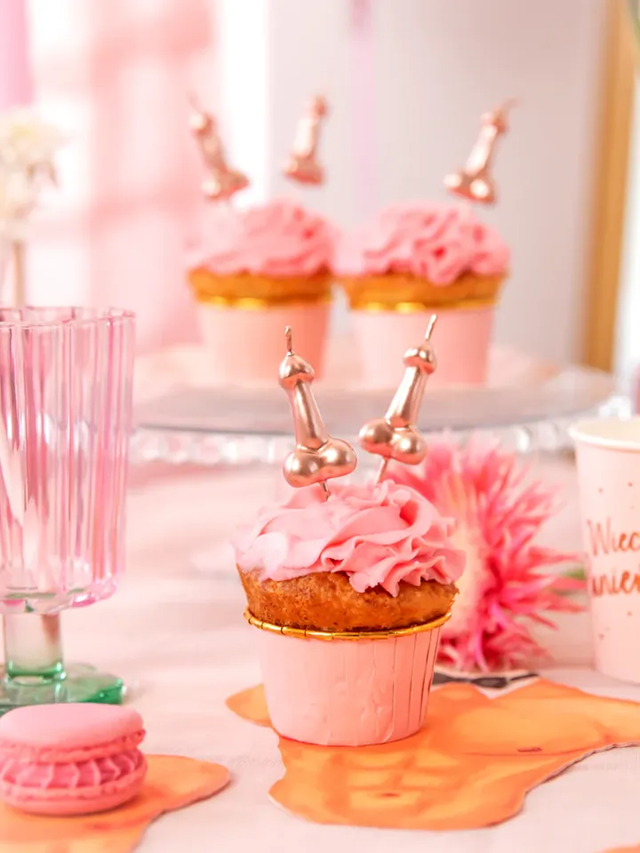 Penis Candles Rose Gold 5-pack