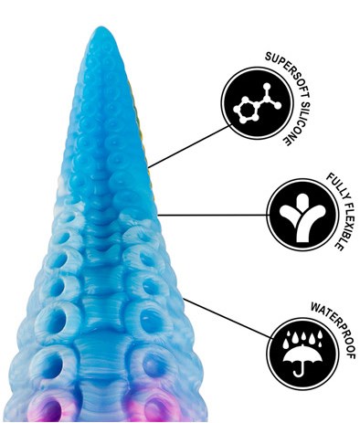 Phorcys Blue Tentacle Dildo 17 cm