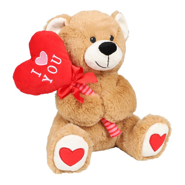 PLUSH BEAR BALLOON I LOVE YOU 25 CM