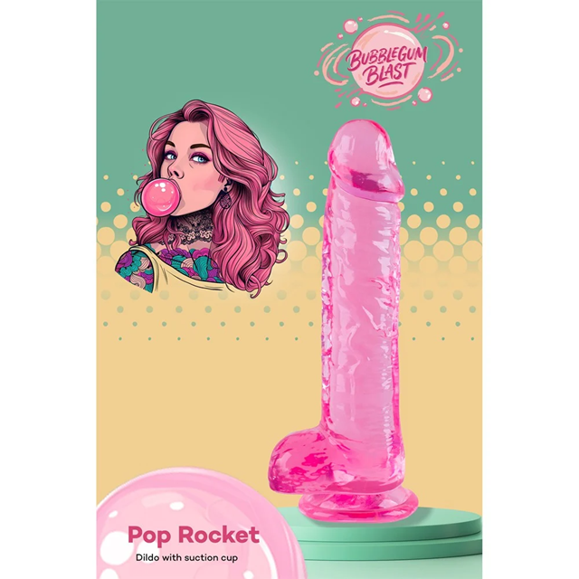 Pop Rocket Pink Classic Jelly Dildo 17 cm