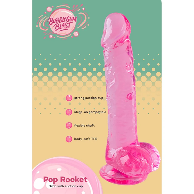 Pop Rocket Pink Classic Jelly Dildo 17 cm
