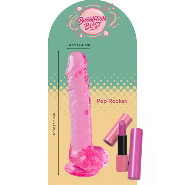Pop Rocket Pink Classic Jelly Dildo 17 cm