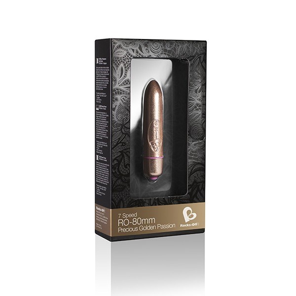 RO-80mm Precious Golden Passion Bullet - 7 Vibrationer